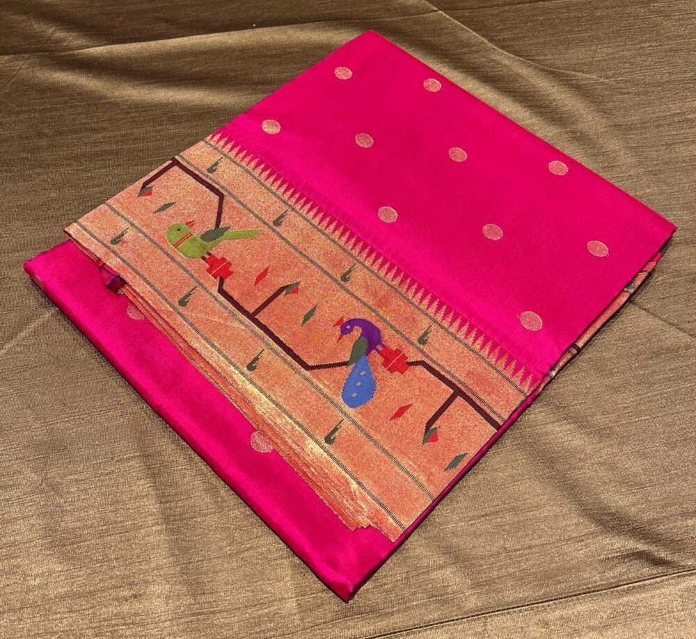 Peacock Parrot Handloom Paithani