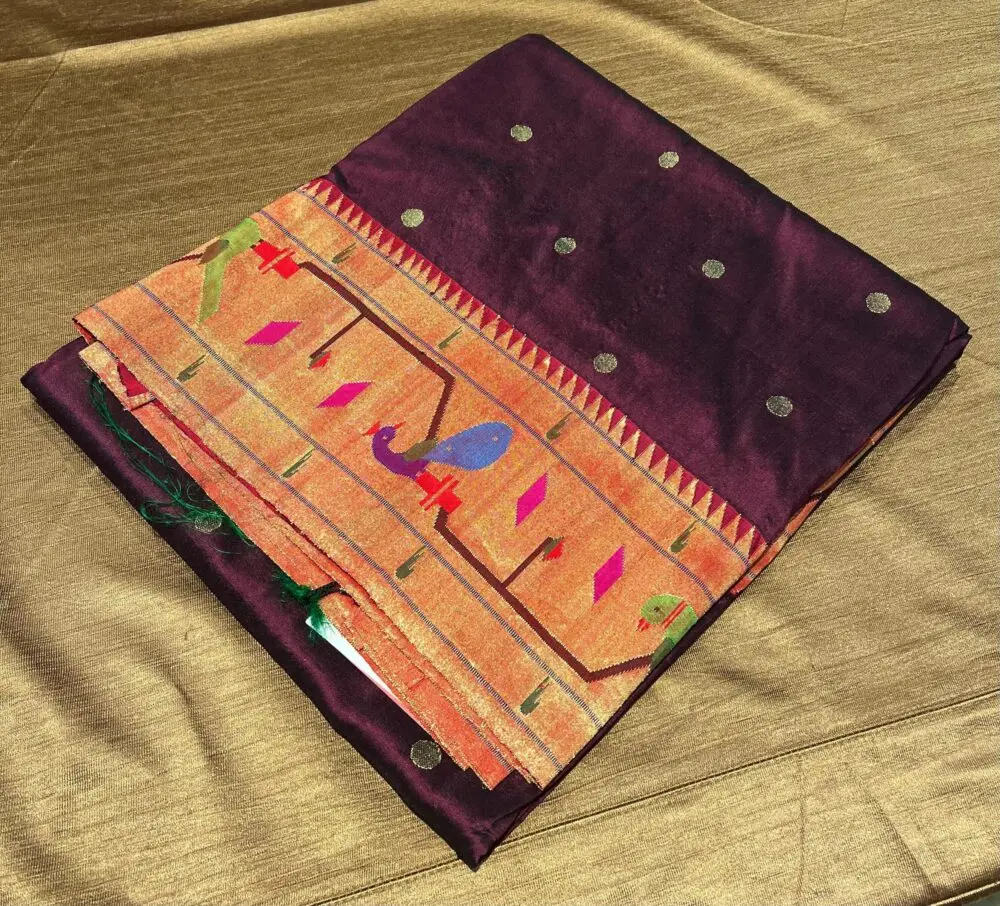 Peacock Parrot Handloom Paithani