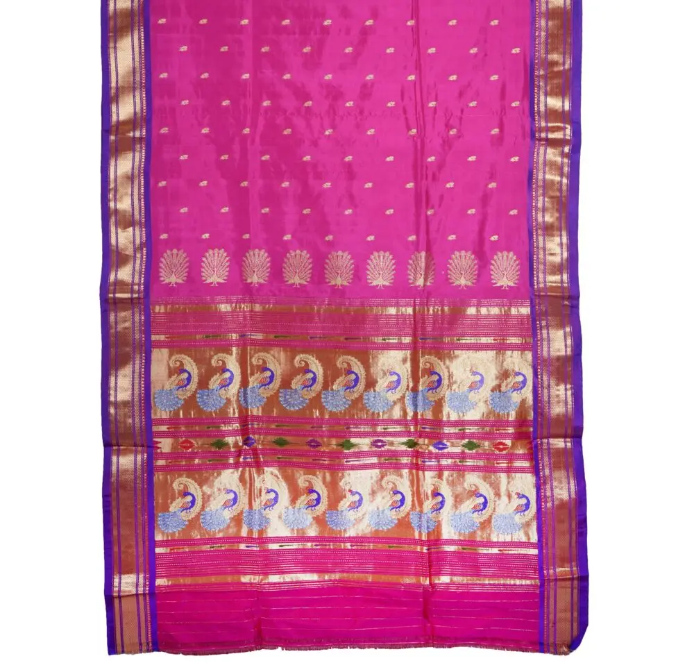 Traditional Handloom Paithani Nachra Mora